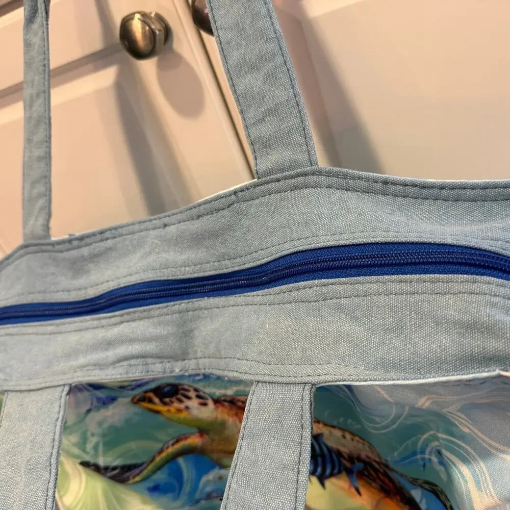 Guy Harvey Sea Turtle Tote/ Beach Bag